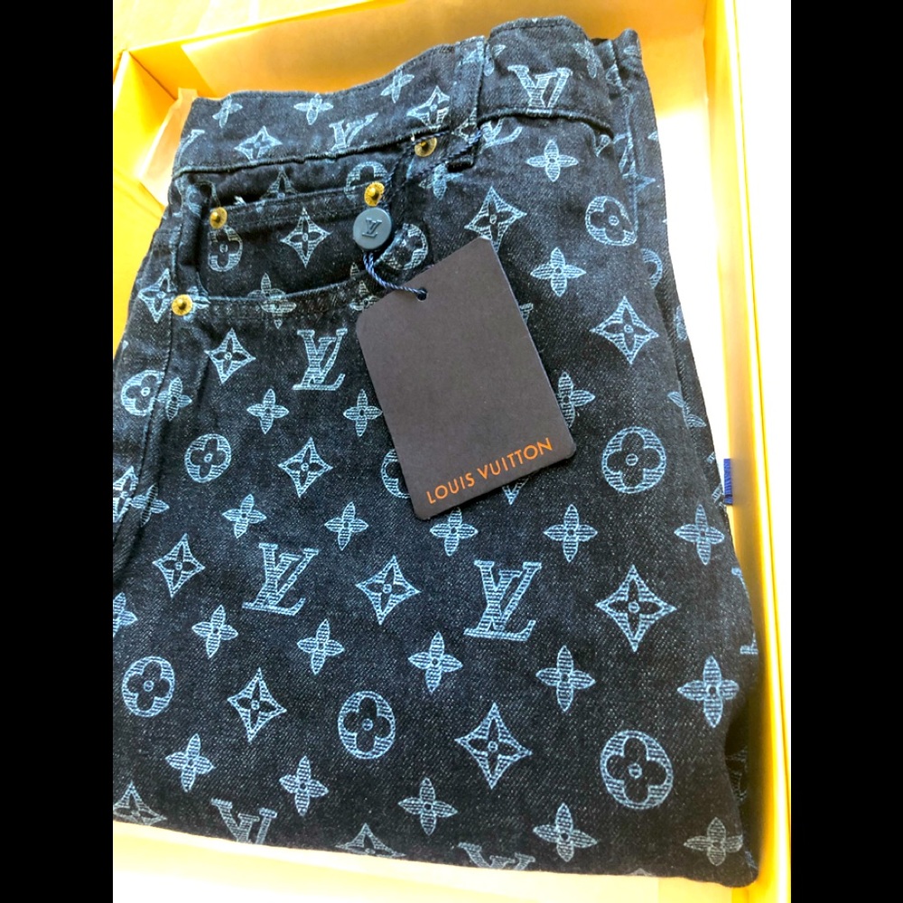 Louis vuitton monogram jeans regular fit size 32
